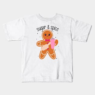 Bougie Gingerbread Sugar And Spice Christmas Kids T-Shirt